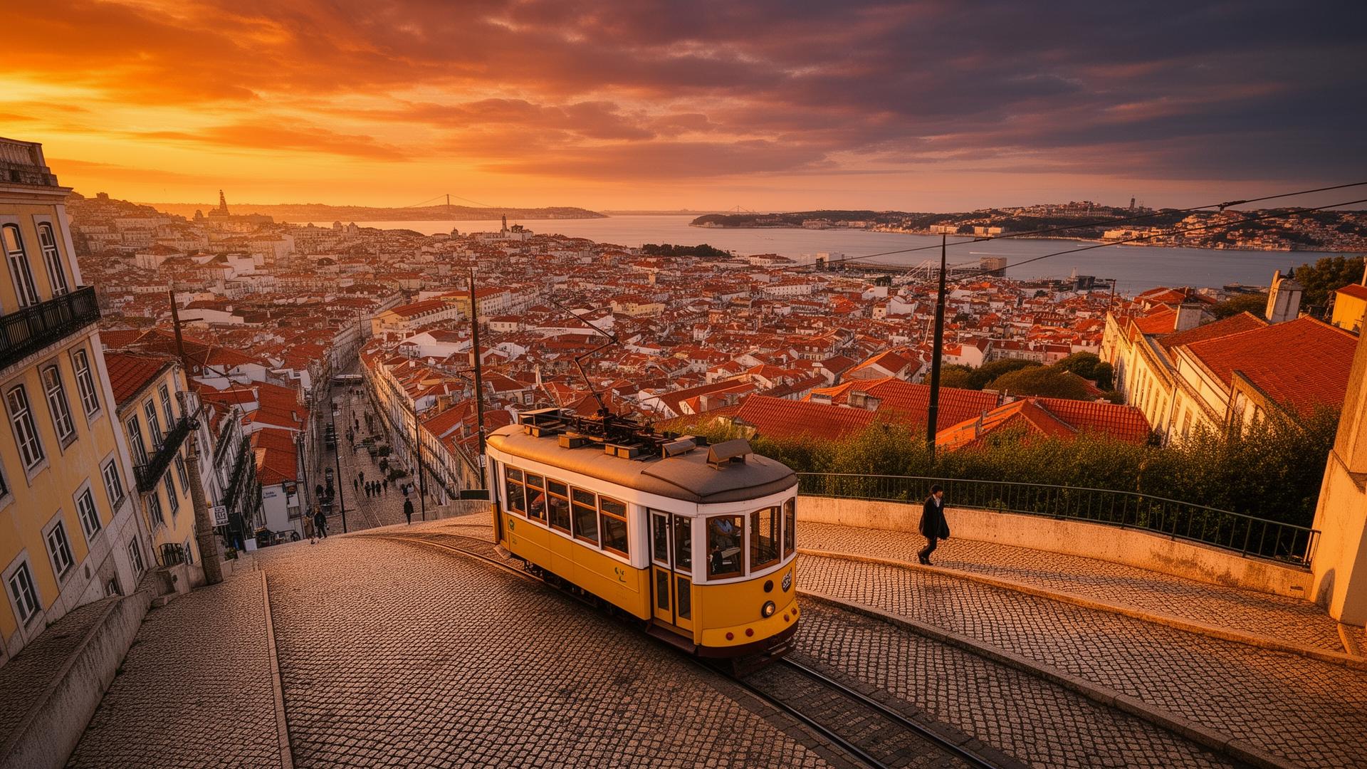 Lisbon at golden hour